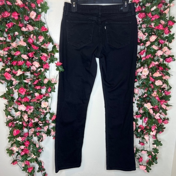 🐙Levi’s Black Denim Jeans Women’s Straight Leg - Picture 5 of 13